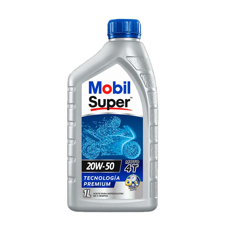 Aceite Mobil Super Plus 4T 20W-50 946Ml Tapa Azul
