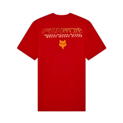 Camiseta Fox Checkered Ss Premium Tee Flm Rojo