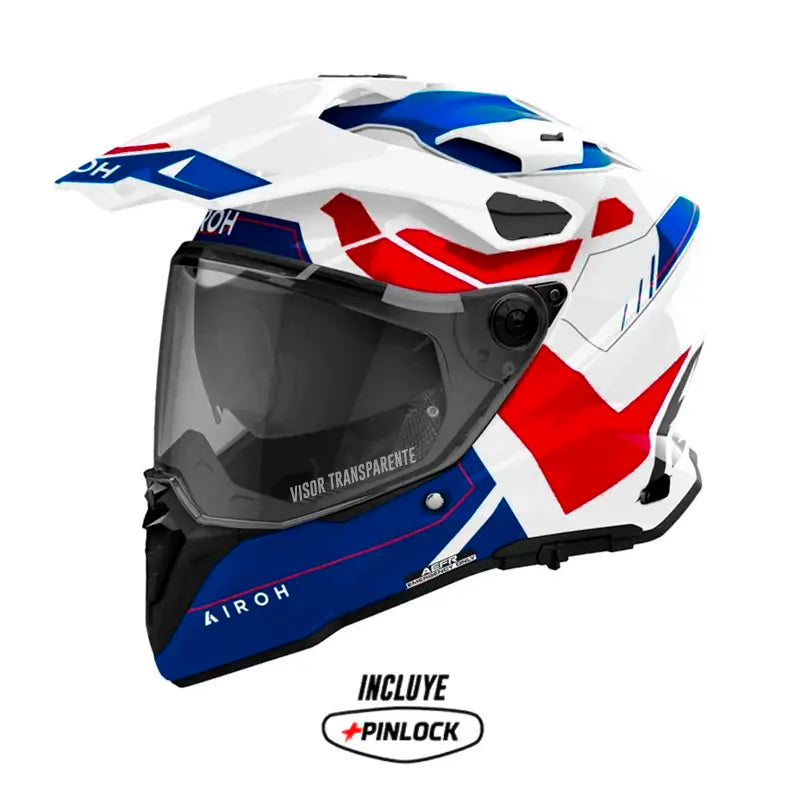 Casco Airoh Commander 2 Reveal Azul Rojo