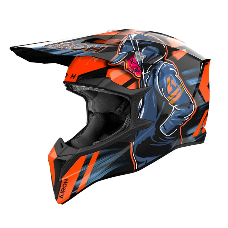 Casco Airoh Wraaap Cyber Naranja