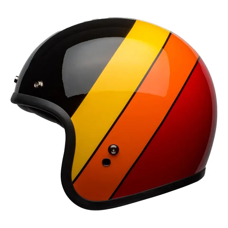 Casco Bell Custom 500 Rif Negro Amarillo Naranja Rojo 1