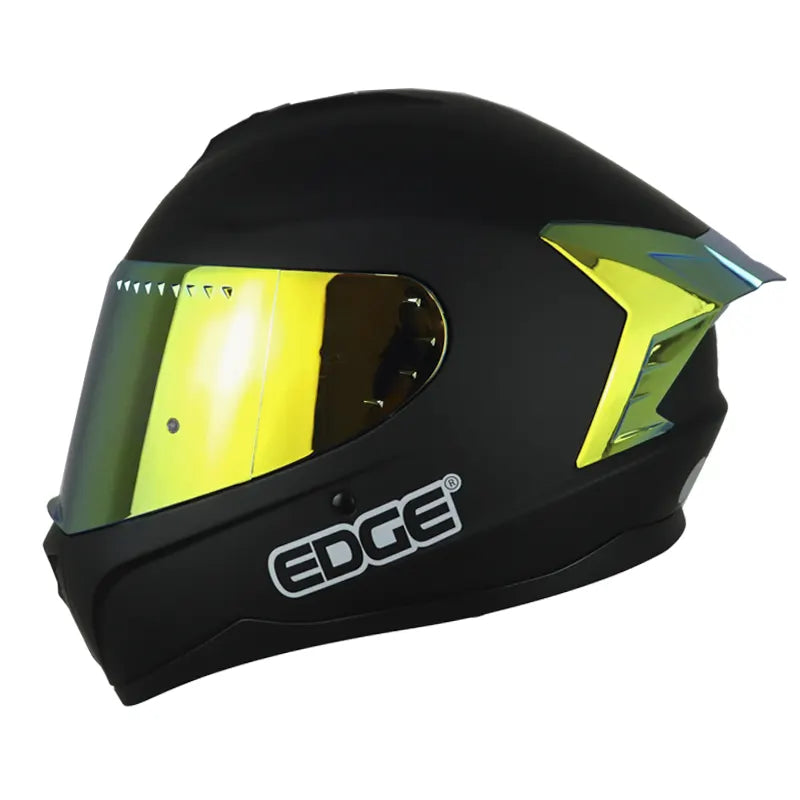 Casco Edge Extreme Solid Negro Dorado