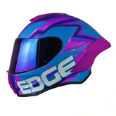 Casco Edge Shangai Quartz Fucsia Azul