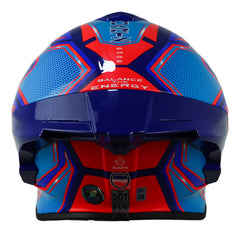 Casco Edge Shangai Quartz Rojo Azul 2