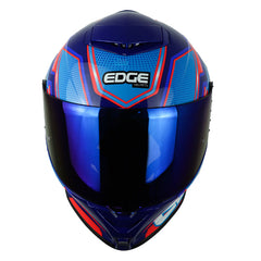 Casco Edge Shangai Quartz Rojo Azul 3