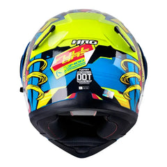 Casco Hro 3400Dv Evo Full Gas Azul Amarillo Visor Iridium Azul 3