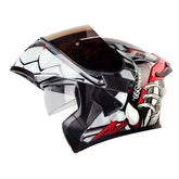 Casco Hro 3400Dv Evo Full Gas Gris Oscuro Rojo Visor Iridium Rojo