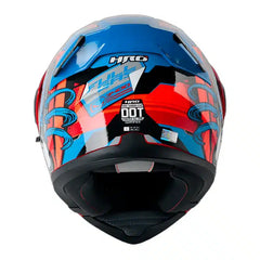 Casco Hro 3400Dv Evo Full Gas Naranja Azul Visor Iridium Azul 3