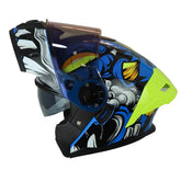 Casco Hro 3480dv Evo Agrext Azul Gris Visor Iridium Azul