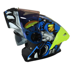 Casco Hro 3480dv Evo Agrext Azul Gris Visor Iridium Azul