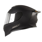 Casco Hro 506sp Solid Negro Gris Oscuro Visor Iridium Silver
