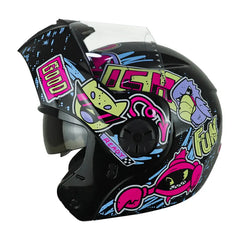 Casco Ich 3110 Kids Change Negro Fucsia