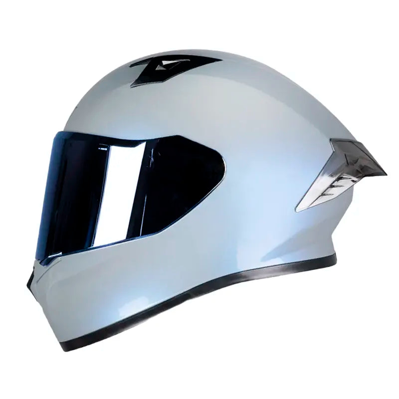 Casco Ich 503 Solid Camaleon Gris Visor Azul