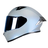 Casco Ich 503 Solid Camaleon Gris Visor Azul