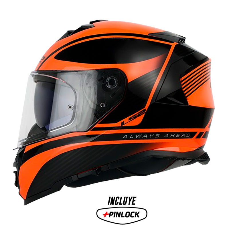 Casco Ls2 800 Storm Dodger Naranja Neón 1
