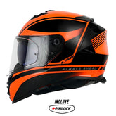 Casco Ls2 800 Storm Dodger Naranja Neón 1