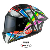 Casco Ls2 805 Thunder Gp Flash Blanco Full Color Visor Smoke