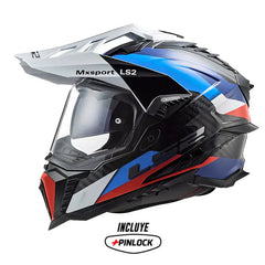 Casco Ls2 MX-701 Carbón Frontier Negro Azul