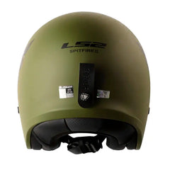 Casco Ls2 Of599 Retro Verde Militar Visor Smoke 3