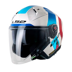 Casco Ls2 Of603 Infinity ll Special Blanco Azul 2