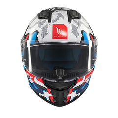 Casco Mt Stinger 2 Yozu A7 Blanco Azul 2