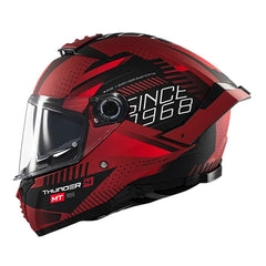 Casco Mt Thunder 4Sv Luminence D5 Rojo Negro
