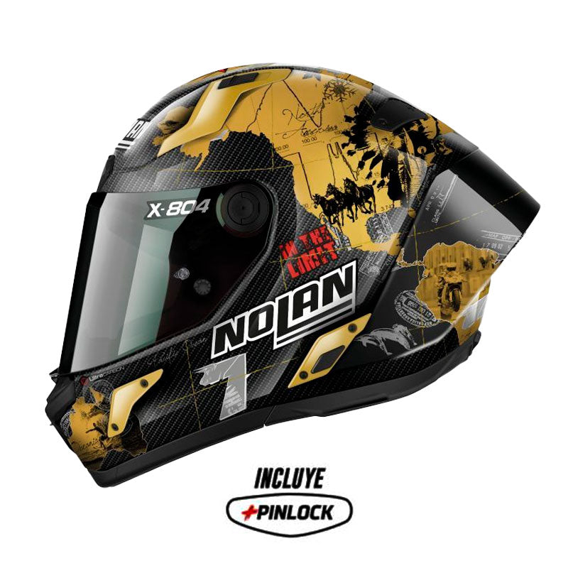 Casco Nolan X-804 Ultra Carbon Checa Dorado