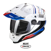 Casco Scorpion ADF-9000 Air Des Blanco Azul Rojo