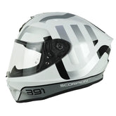 Casco Scorpion Exo-391 Arok Blanco Negro Gris