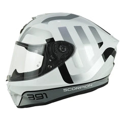 Casco Scorpion Exo-391 Arok Blanco Negro Gris