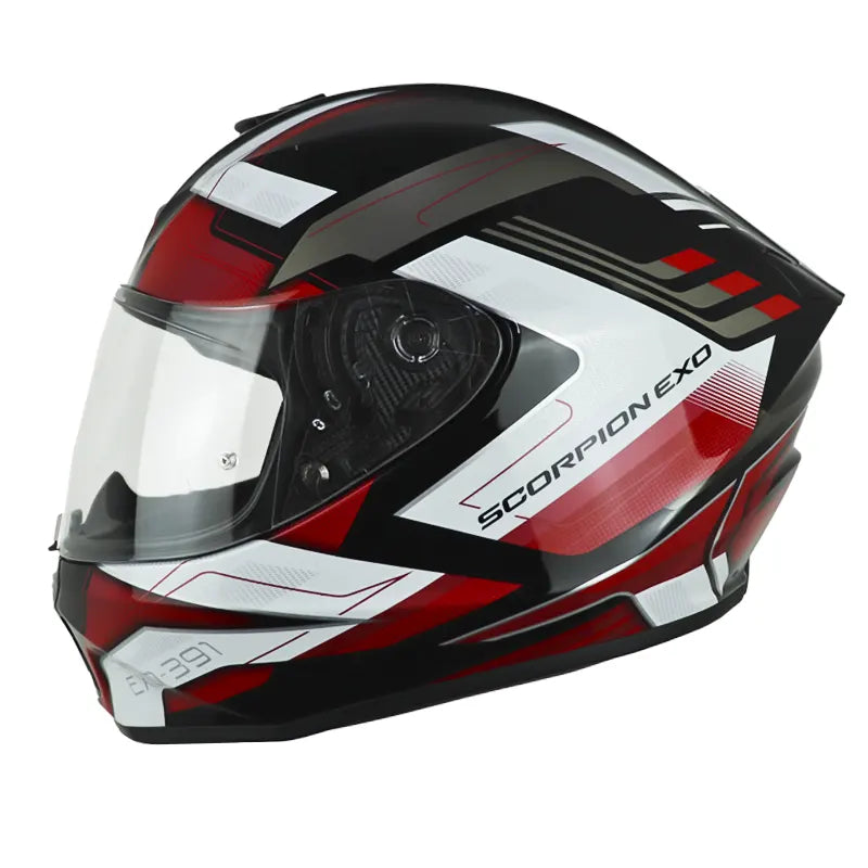 Casco Scorpion Exo-391 Cp Negro Rojo