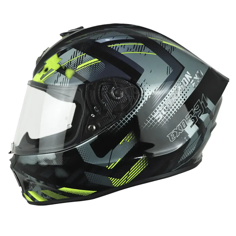 Casco Scorpion Exo-391 Cuter Negro Amarillo 1