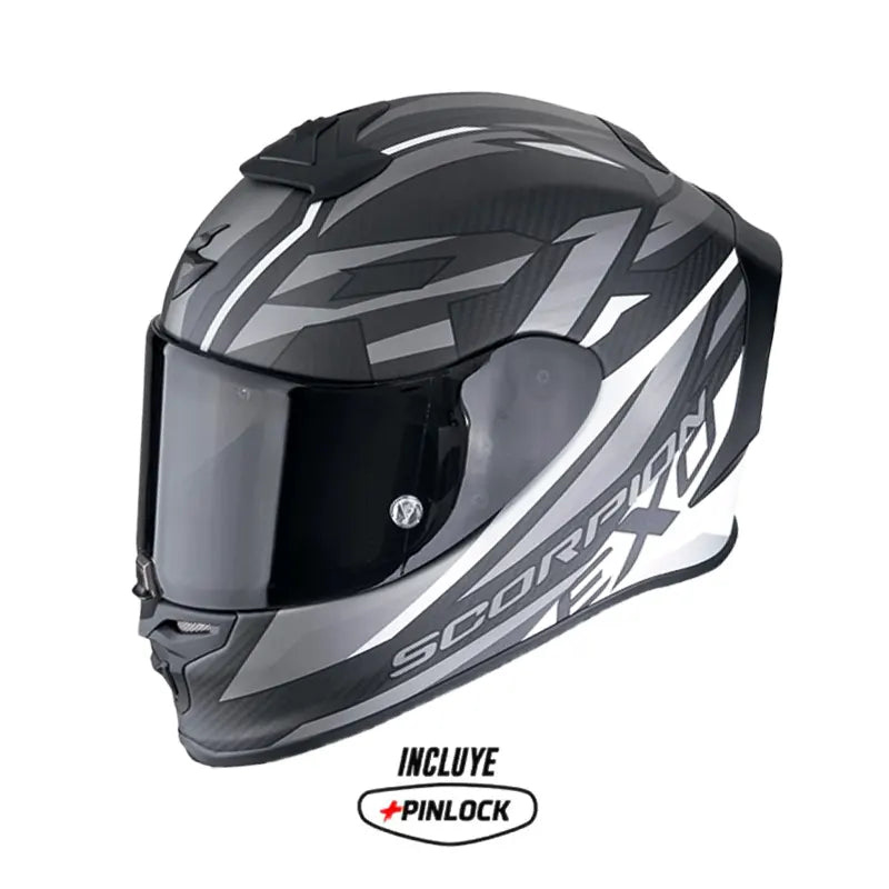 Casco Scorpion Exo-R1 Evo Carbon Air Negro Blanco