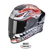 Casco Scorpion Exo-R1 Evo Carbon Air Z Gris Rojo