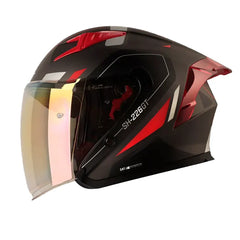 Casco Shaft 226 Gt Balam Negro Rojo Visor Iridium Rojo