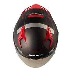Casco Shaft 226 Gt Balam Negro Rojo Visor Iridium Rojo 2
