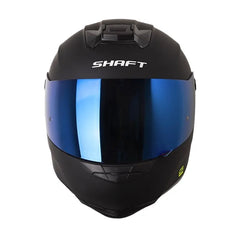Casco Shaft 502sp Solid Negro Gris Oscuro Visor Iridium Azul 2