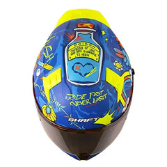 Casco Shaft 504 Love and Hate Azul Visor Iridium Azul 2