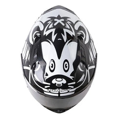 Casco Shaft 522sp Bearty Negro Blanco Visor Iridium Silver 2