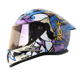Casco Shaft 522sp Viserion Negro Morado Visor Iridium Morado