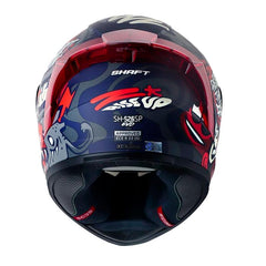 Casco Shaft 526sp Evo Rise Up Gris Oscuro Visor Iridium Rojo 3