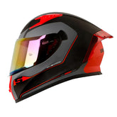 Casco Shaft 526sp Evo Undercove Negro Rojo Visor Iridium Rojo