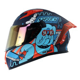 Casco Shaft 526sp Evo Ungloriou Azul Oscuro Visor Iridium Rojo