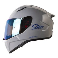 Casco Shaft 532Dv Solid Gris Azul Visor Iridium Azul