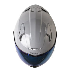 Casco Shaft 532Dv Solid Gris Azul Visor Iridium Azul 2