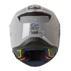 Casco Shaft 532Dv Solid Gris Azul Visor Iridium Azul 3
