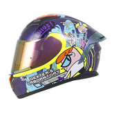 Casco Shaft 582Sp Evo Dexter Camaleon Amarillo Visor Iridium Morado 1