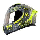 Casco Shaft 582Sp Evo Fortune Gris Amarillo Visor Iridium Silver