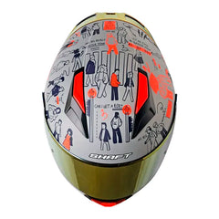 Casco Shaft 582Sp Evo People Walk Gris Rojo Visor Iridium Rojo 2