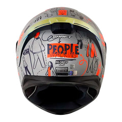 Casco Shaft 582Sp Evo People Walk Gris Rojo Visor Iridium Rojo 3